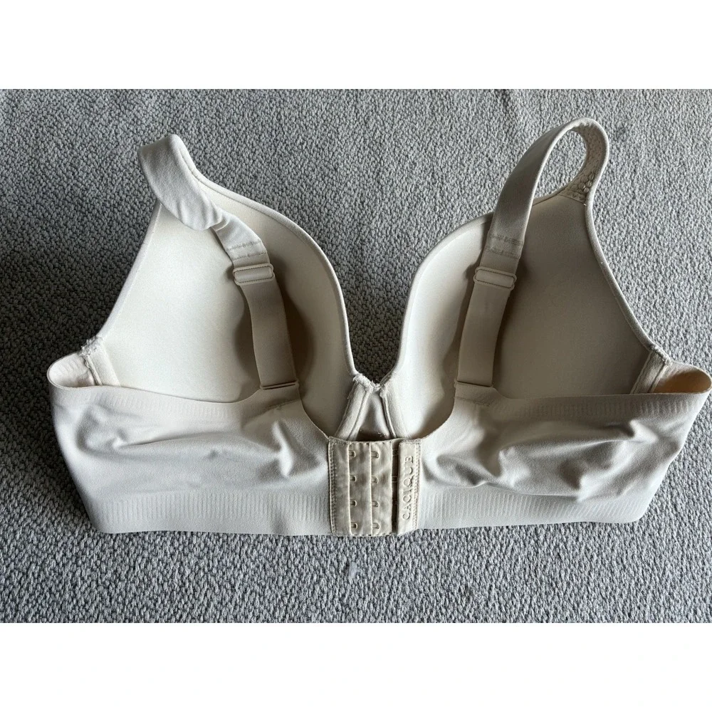 Cacique 38D Lightly Lined Full Coverage Underwire Bra Beige Nude 1142245